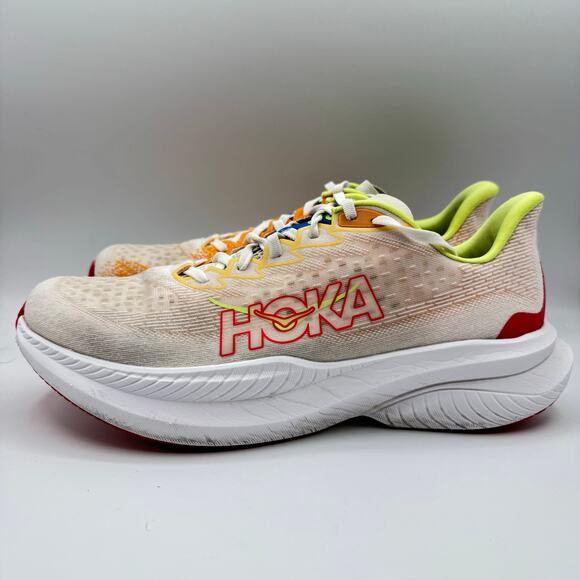 Hoka One One Mach 6 White Solar Flare Road Running Walking Sneakers Men’s 11 main image 8